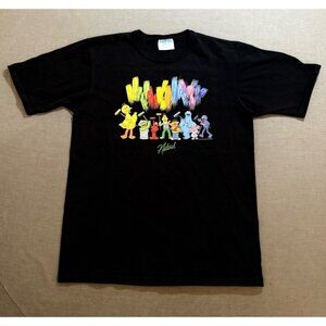 Sesame Street x Champion Natural Shirt Mens M Black Graphic Short Sleeve Tee.‎